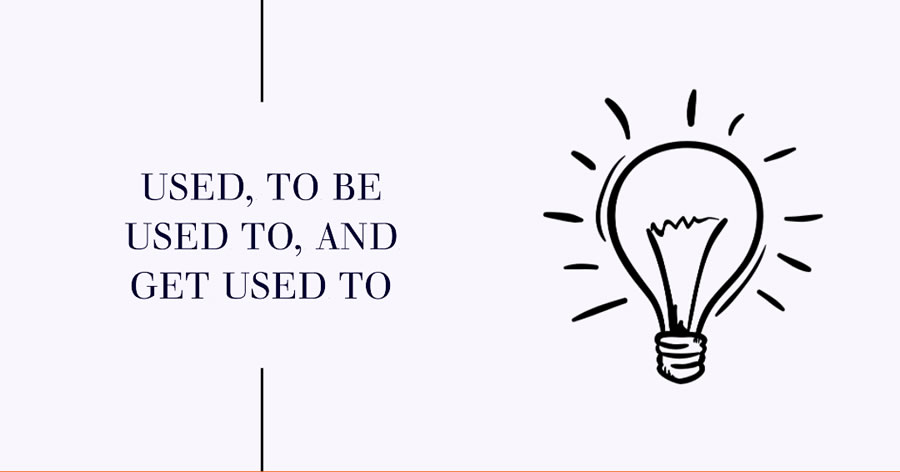 Used to, be used to, and get used to