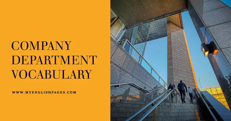 List of Company Department Vocabulary