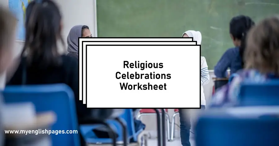 Religious Celebrations Worksheet