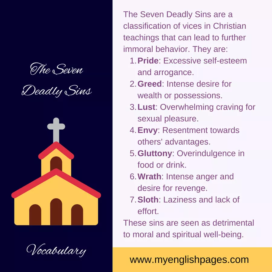 The Seven Deadly Sins and Their Meanings - Vocabulary Lesson